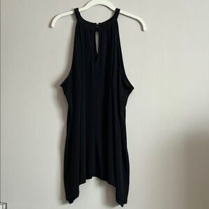 Lane Bryant 18/20 Stretchy Sleek Elegant Black Sleeveless Top polyester spandex